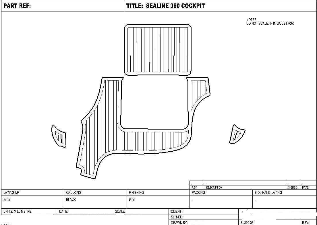 Sealine F36 (360 Statesman) Cockpit Teak Set