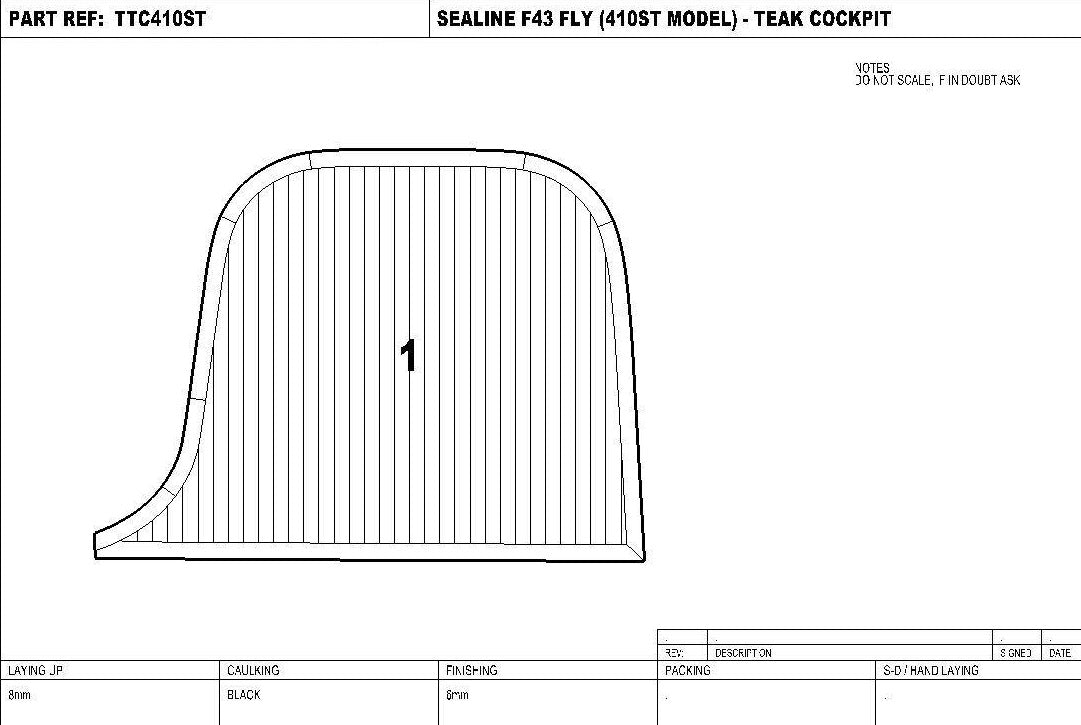 Sealine F43 (410 Statesman) Teak Cockpit Set