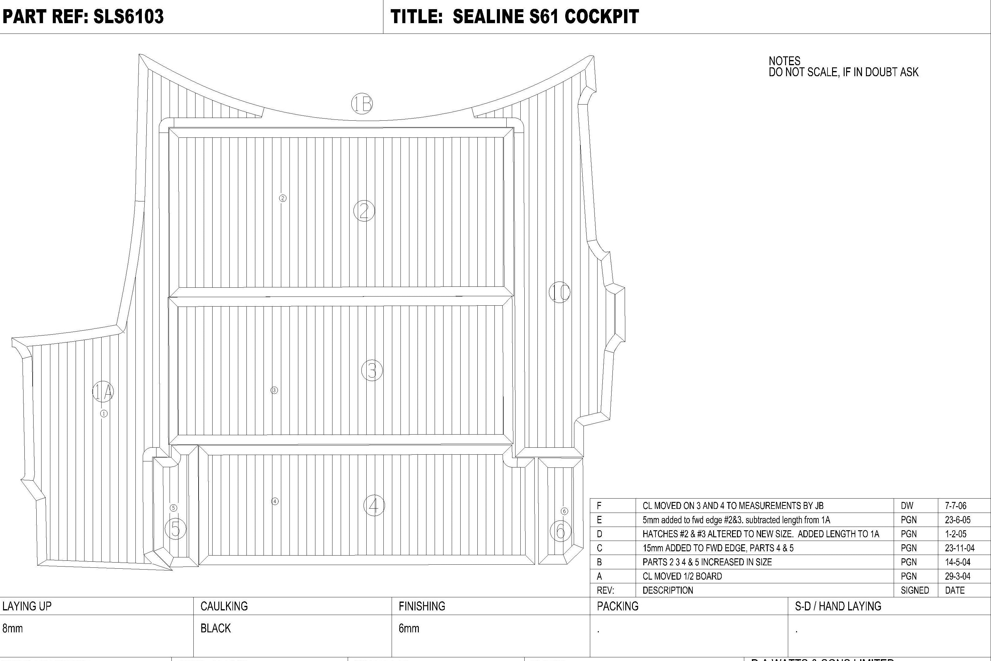 Sealine T60 Teak Cockpit Set