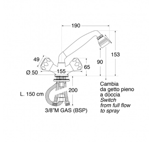 Mixer Tap Shower White