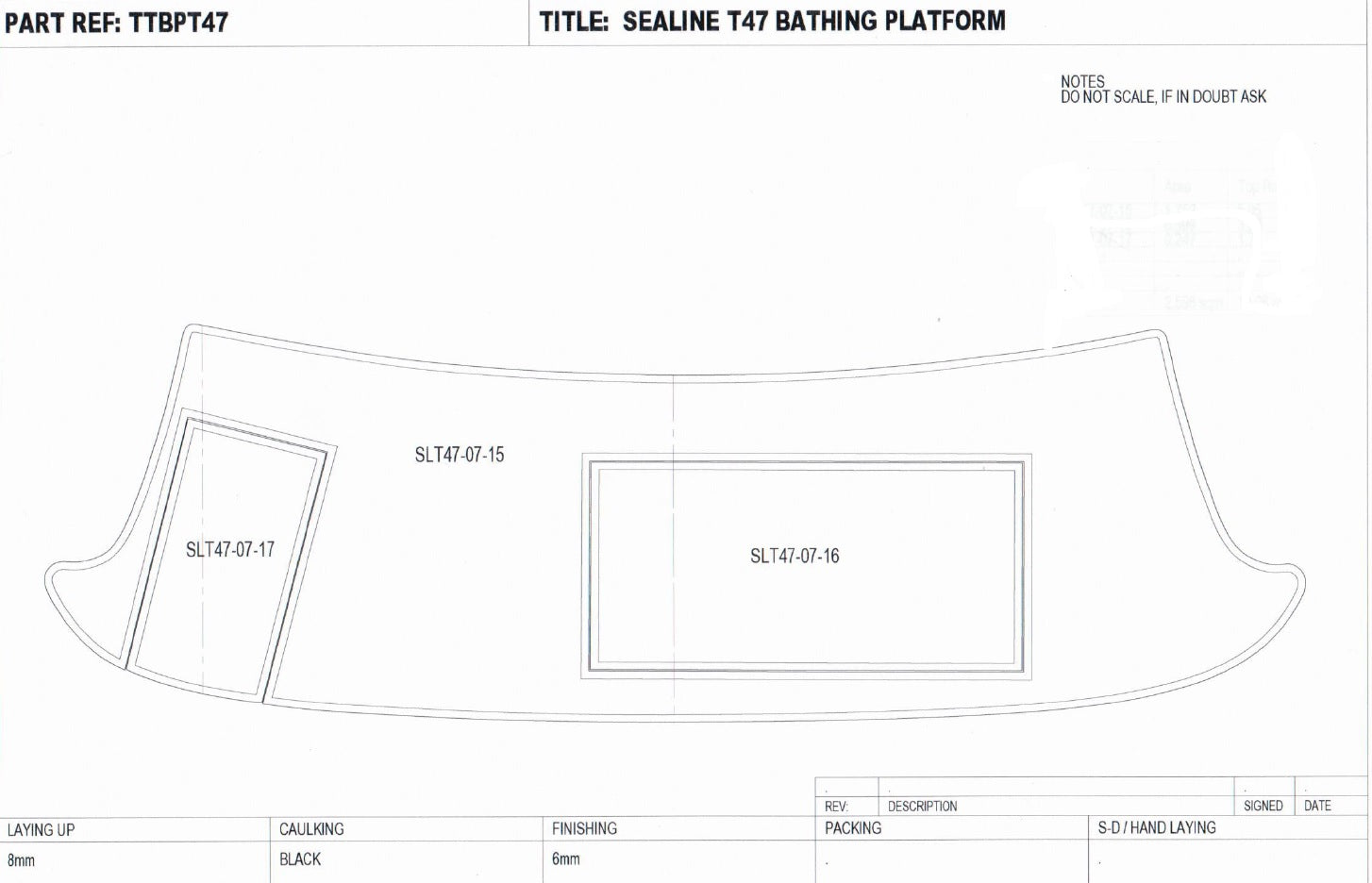 Sealine T47 Bathing Platform Teak Set