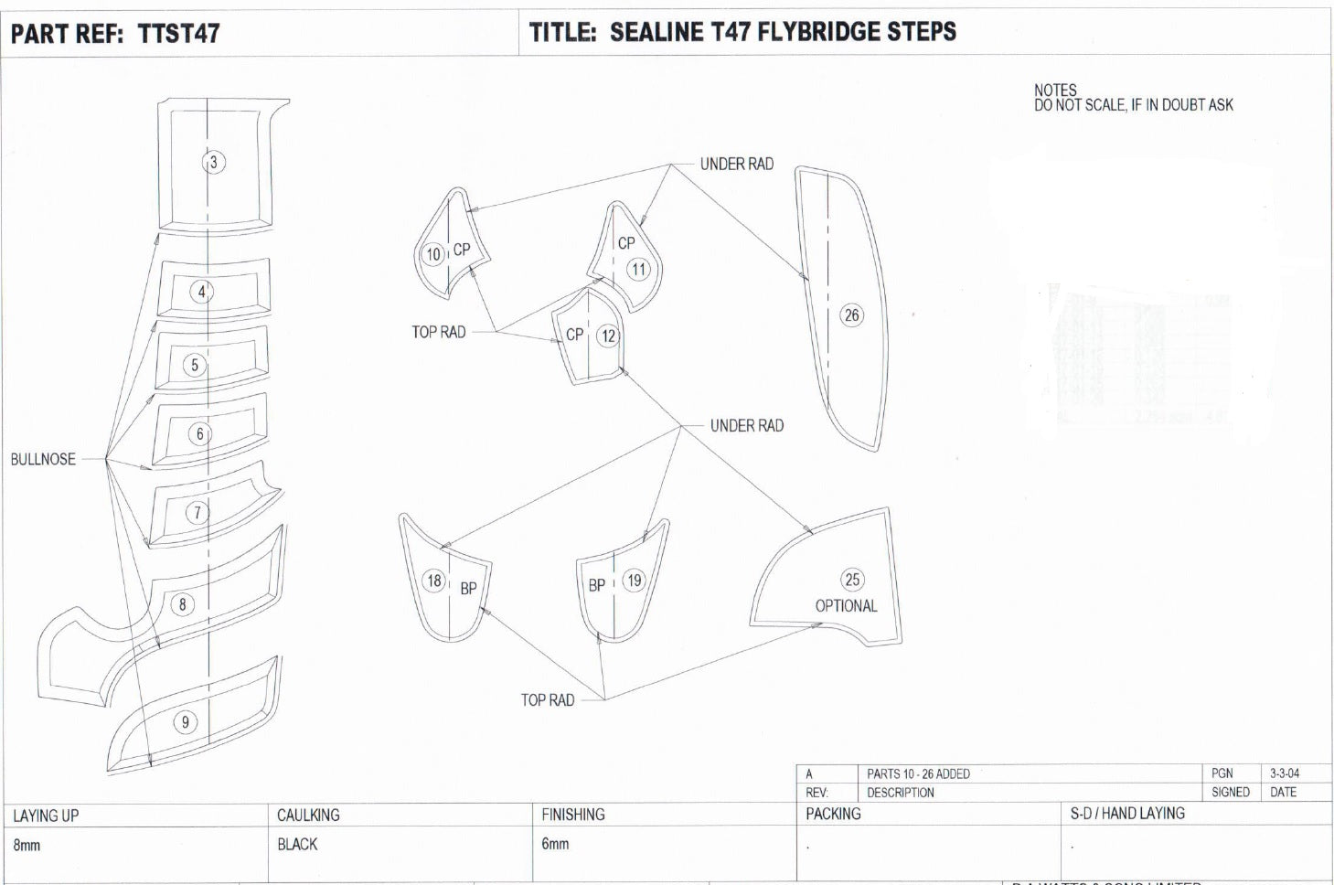 Sealine T47 Flybridge Steps Teak Set