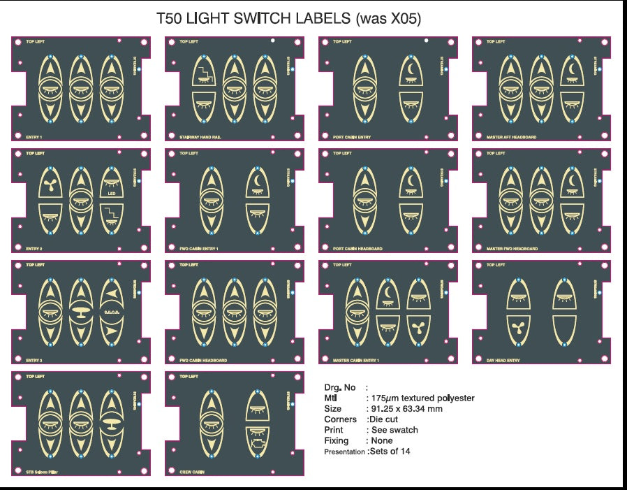 Seaplex T50 Light Switch Membrane)
