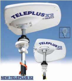 TV AERIAL ANTENNA TELEPLUS X2 165CM POLE