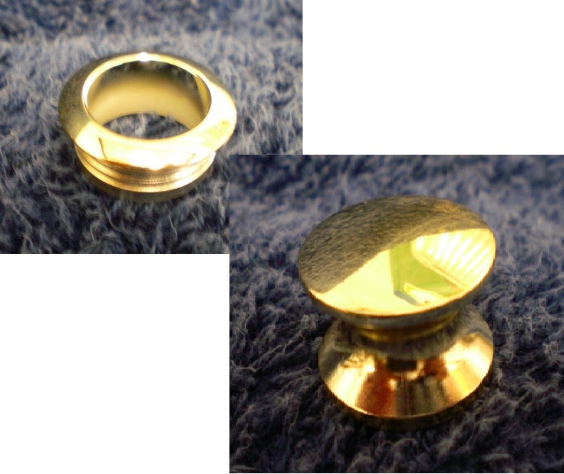 PUSH BUTTON & ROSE POLISHED BRASS FINISH