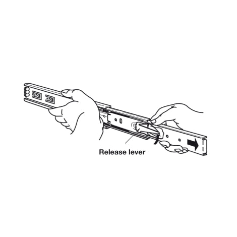 Ball Bearing Drawer Runners 550mm