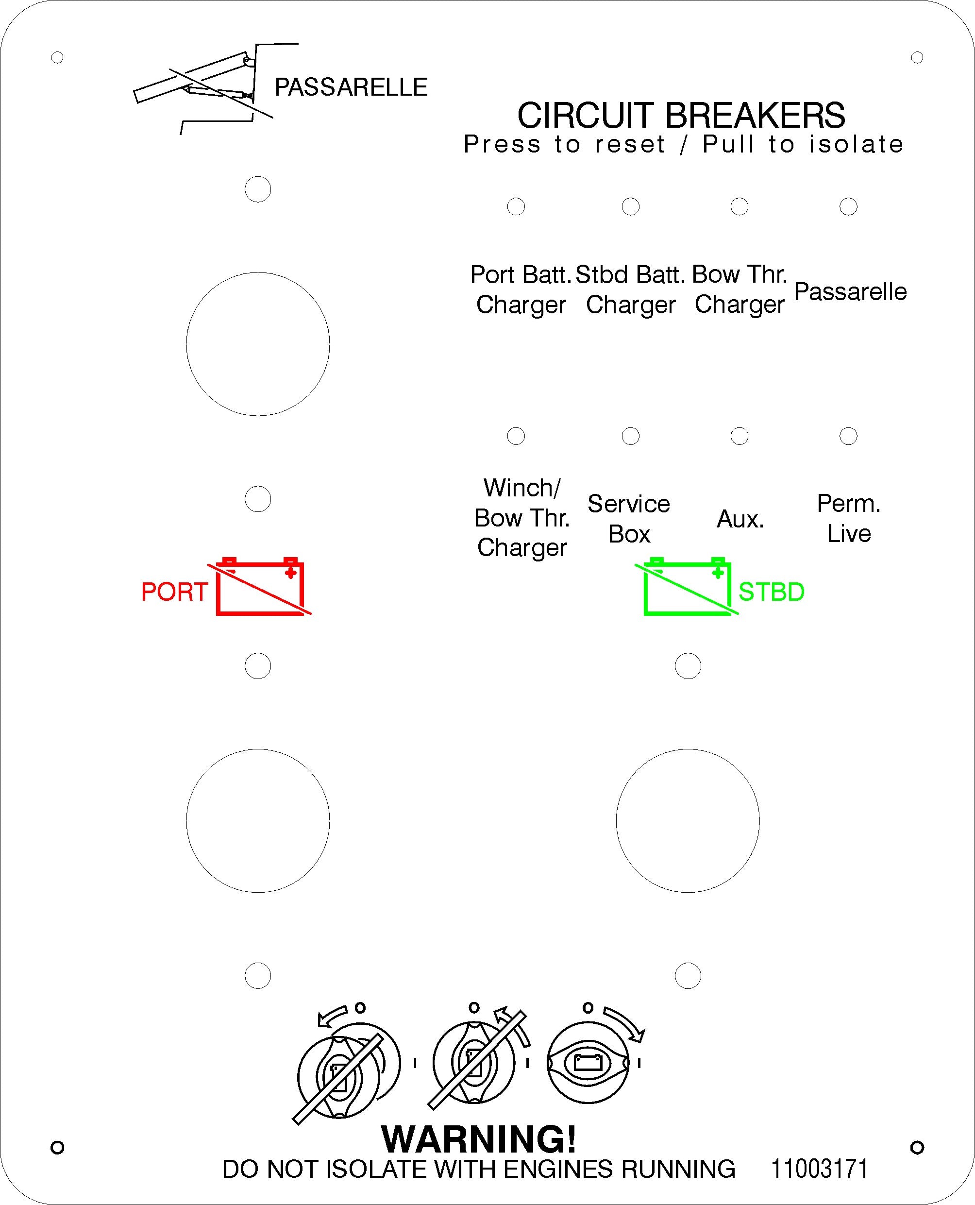 BATTERY ISOLATION LABEL PLASTIC LABEL