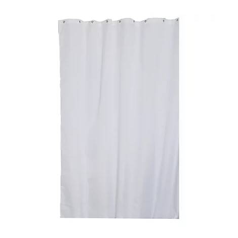 White Textile Shower Curtain