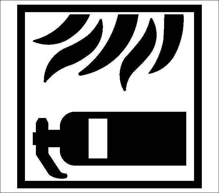 STICKER FIRE EXTINGUISHER 23907/3 A PLASTIC LABEL