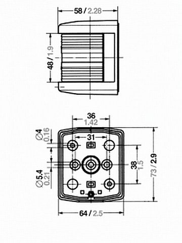 Aqua Signal Series 25 Starboard Navigation Light 12V Black Case