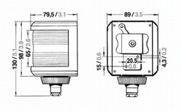 Aqua Signal Series 40 / 41 Port Navigation Light 12V Black Case