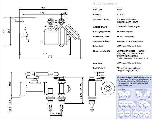 WIPER MOTOR PORT 12V