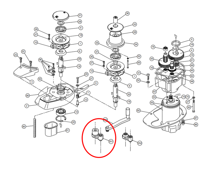 Sprint 1000 Manual Gear Kit (Gypsy/Drum)