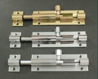 50mm Brass Straight Door Shoot Bolt