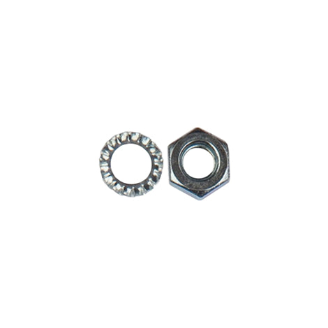 Zinc Plated M10 Nut & Serrated Washer