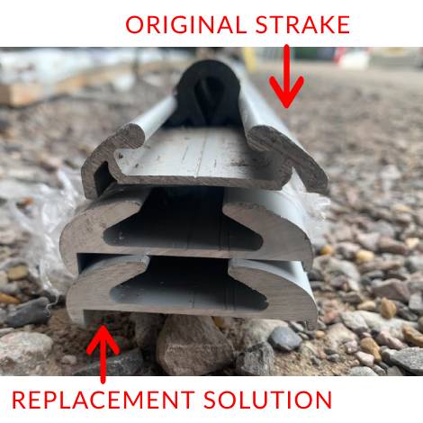 Anodised Aluminium Rubbing Strake Fender Profile (Replacement Solution)