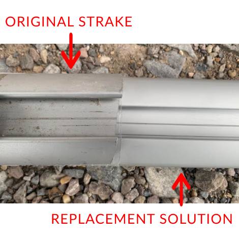 Anodised Aluminium Rubbing Strake Fender Profile (Replacement Solution)
