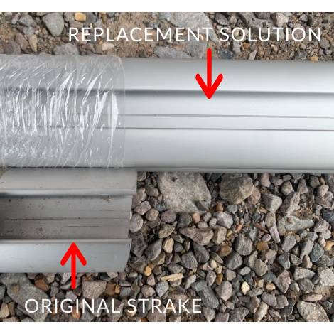 Anodised Aluminium Rubbing Strake Fender Profile (Replacement Solution)