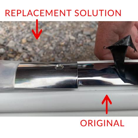 Stainless Steel Rubbing Strake Fender Insert 3m (Replacement Solution)
