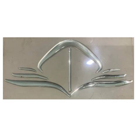 Sealine Chrome Bubble Effect Logo 3D Emblem