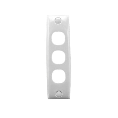3 Gang Architrave Switch White Flush Plate Only