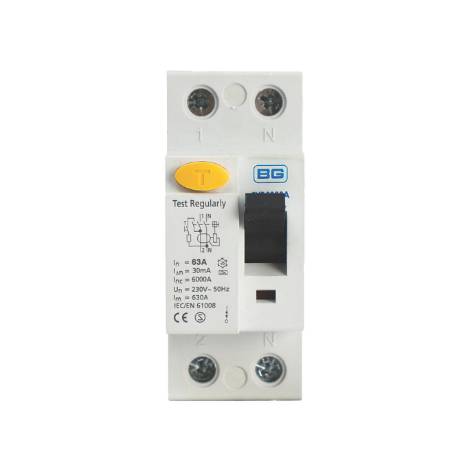 63A, 30mA Double Pole RCD