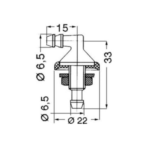 Bulkhead Connector for Windscreen Wiper Washer Hose