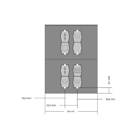 Sealine Seaplex S38 Light Switch Overlay (Old Style)