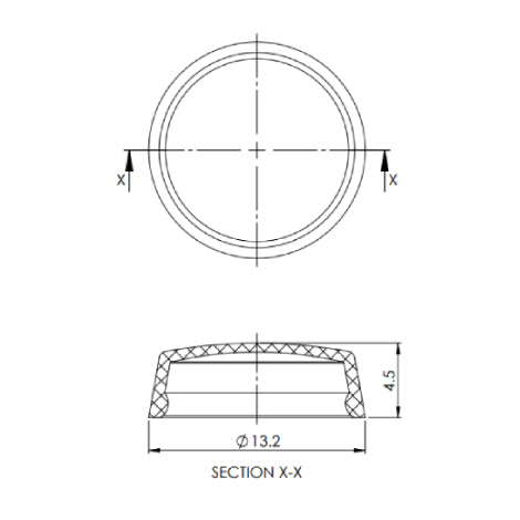 Unicap Cover Caps for M4 Screws (Pack Size 25)