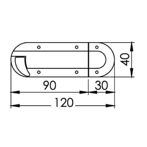 Sealine S23 Transom Door Straight Shoot Bolt