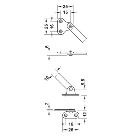 Flap Stay Restrict Support Arm