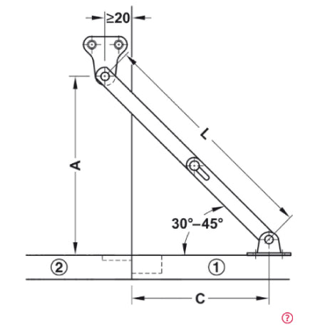 Flap Stay Restrict Support Arm