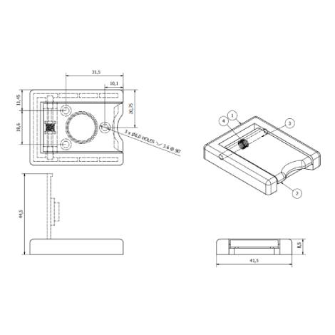 Black Plastic Spring Loaded Escutcheon