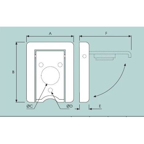 White Plastic Spring Loaded Escutcheon
