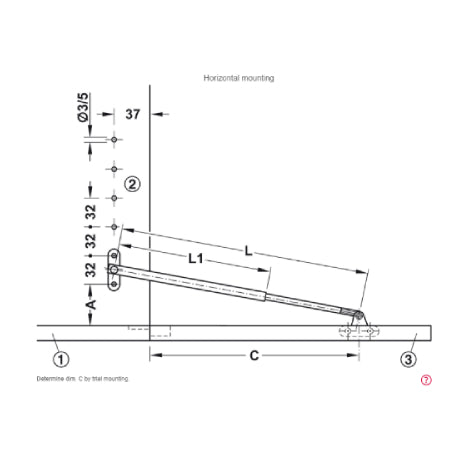 Flap Stay 465mm (Replacement Solution)