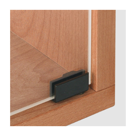 Glass Door Hinge 90° Pivot Black Pair (Replacement Solution)