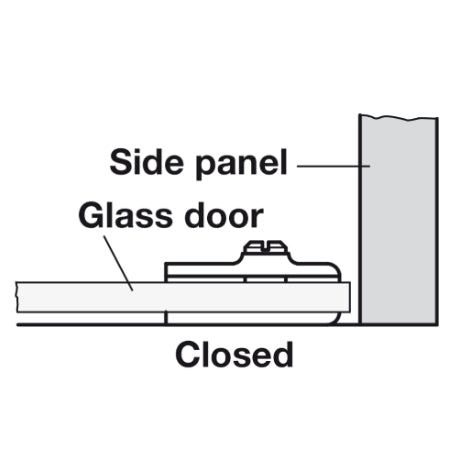 Glass Door Hinge 90° Pivot Black Pair (Replacement Solution)
