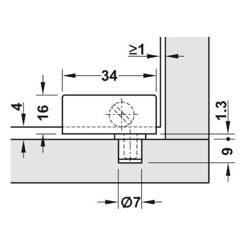 Glass Door Hinge 90° Pivot Black Pair (Replacement Solution)