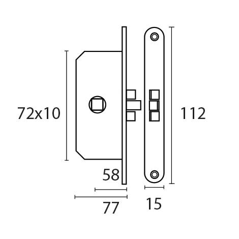 Sealine Senator, Ambassador & Sovereign Chrome Sliding Door Lock Set
