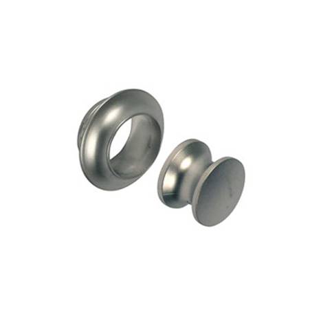 Push Button & Rose Nickel Finish