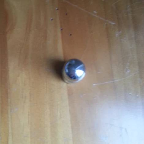Dome End Push Knob Chrome