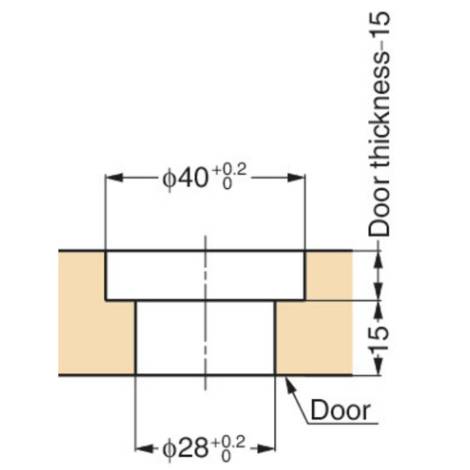 Door Latch Kit with Push Knob Sealine T60