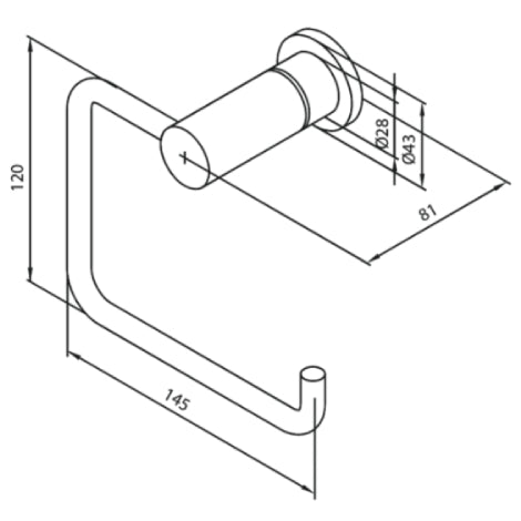Damixa Toilet Roll Holder Chrome