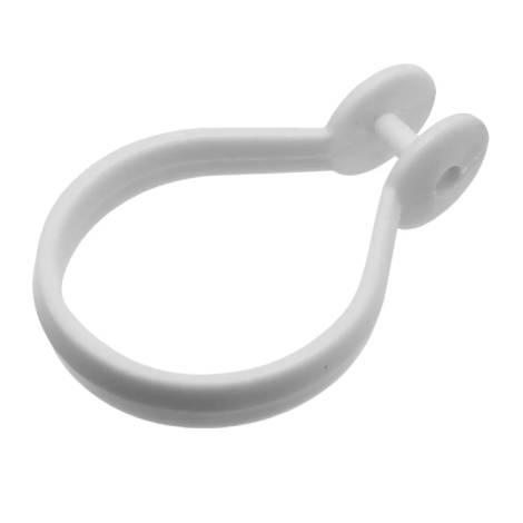 Shower Curtain Rings White Plastic (12pc)