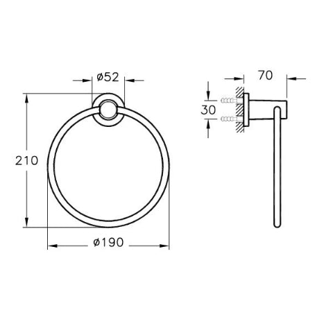 Vitra Ilia Towel Ring