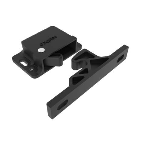 Black Plastic Push to Close Latch