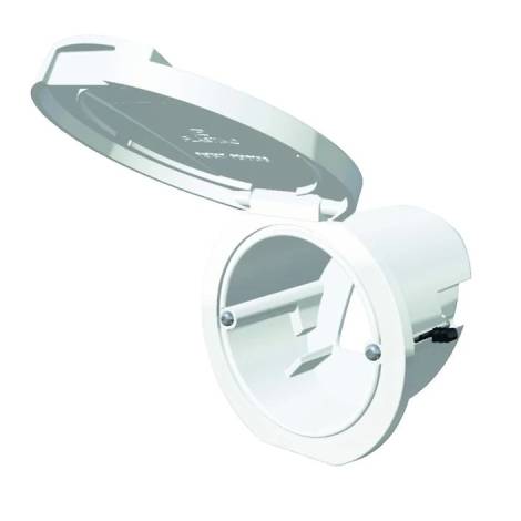 Water Housing Only for Showerhead Round White