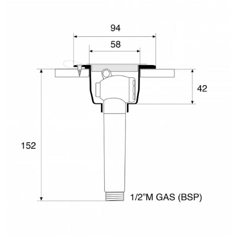Recessed Cockpit Shower White