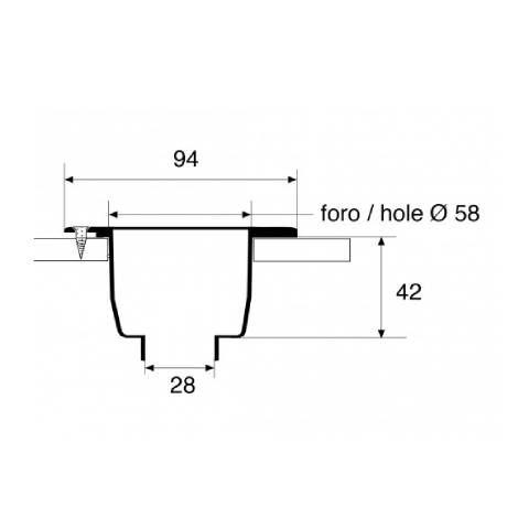 Recessed Shower Cup & Flap
