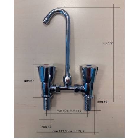 Twin Tap and Faucet Mixer Tap (Alde Tap Replacement Solution)